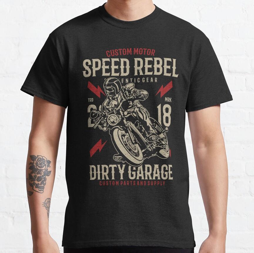 Speed Racer Vintage Classic Motorcycle Racing Genuine Equipment Motor Bike Printed T Shirt 100% Cotton  Plus Size Men's Clothing
