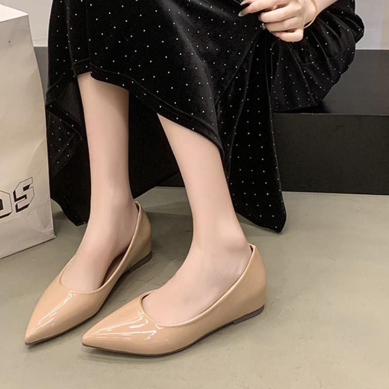 Bequeme flache Damenballerinas Frühling Herbst Damen Ballerinas Spitzschuh Nude Lässige Arbeit Loafer Schuhe Damen