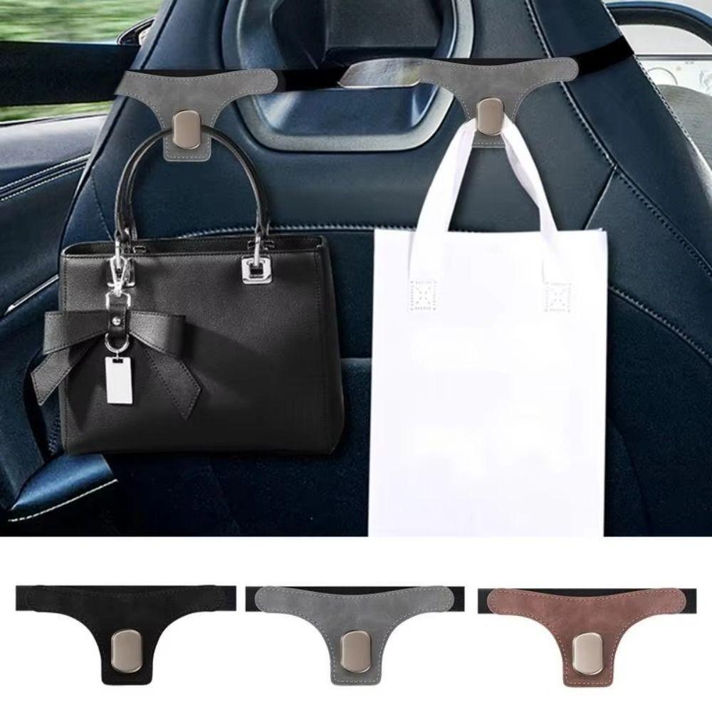 2Pcs Hanging Car seat back hooks Flip Fur Leather Car Hook Auto Headrest Hanger  Auto Interior