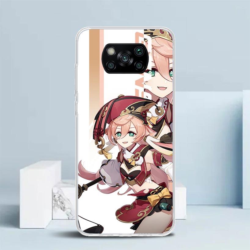 Coque de téléphone Anime Genshin Impact Pour Xiaomi Poco F7 Ultra X5 X6 X7 Pro M7 Redmi 15C 15 13C 13 12C 12 10C 10 10A 9 9C 9A 9T Housse