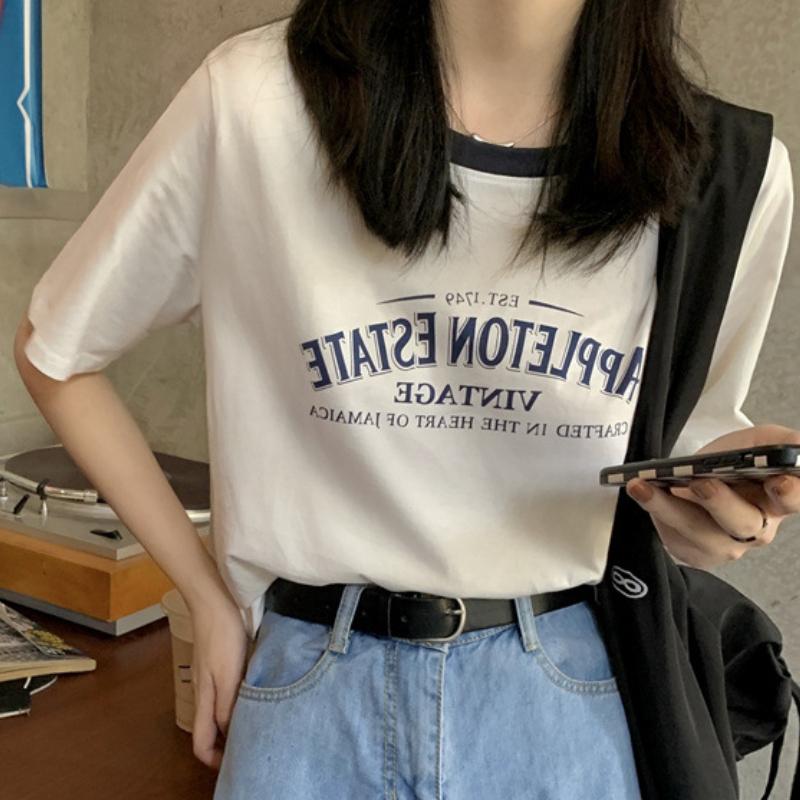 GMXIA Women's Fashion Casual Short Sleeve O-Neck T-Shirt and Top