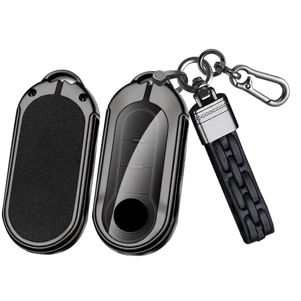 SANRILY Key Holder for Fiat, Smart Key Case, Key Protection, Fits Fiat500 500C, 500L,
