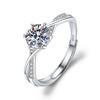 Ring For Women Zirconium Diamond Wide Face Women's Ring Opening Adjustable