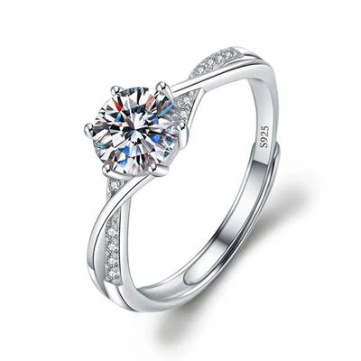 Ring For Women Zirconium Diamond Wide Face Women's Ring Opening Adjustable