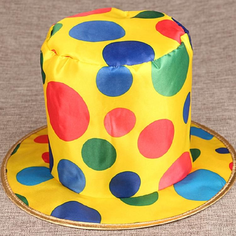 Adult Magician Hat Halloween Clown Costume Colorful Clown Top Hat Women Men