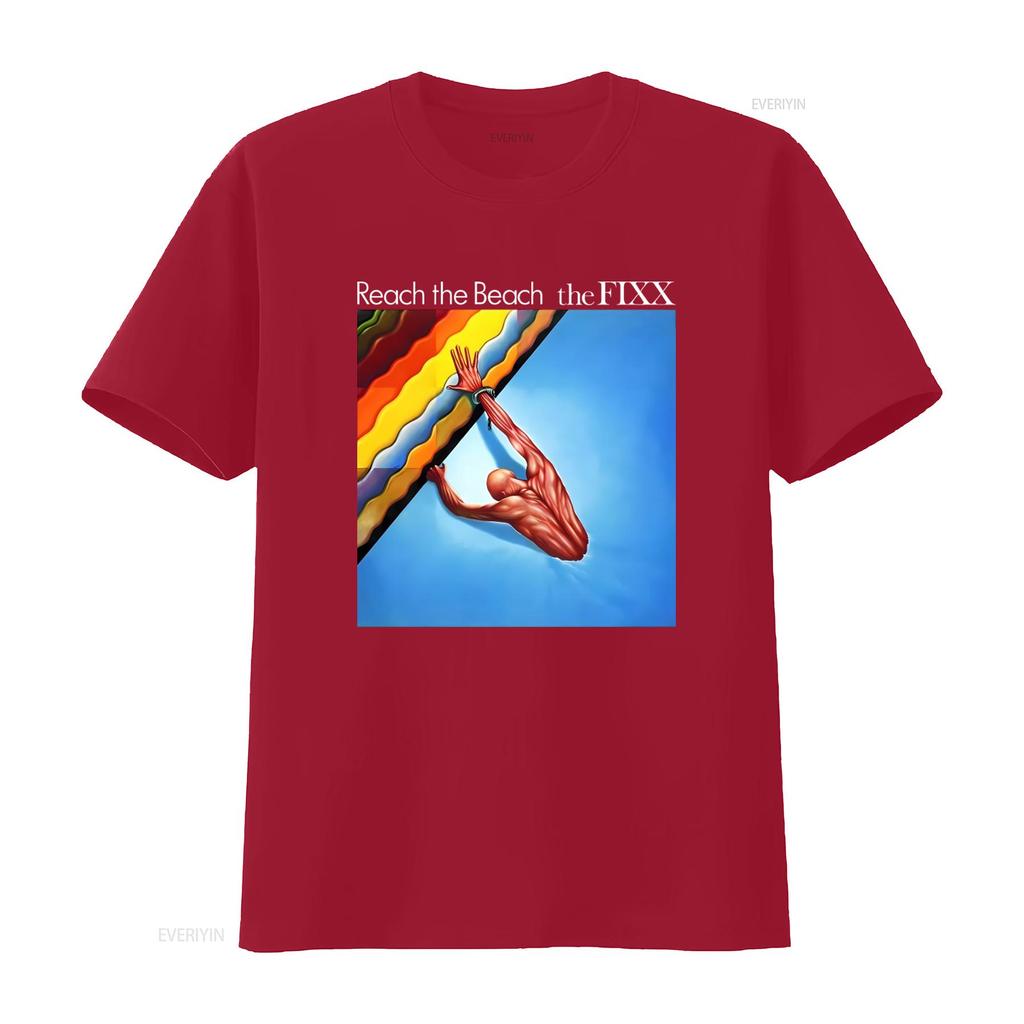 Best New The Fixx Reach Beach Rock Band London Classic T Shirt Size S 2Xl LPJM Vintage Washed Unisex Stylish Graphic Casual