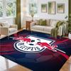 RB Leipzig Football Design Crystal Velvet Rug Soft Decorative Mat for Bedroom Entrance