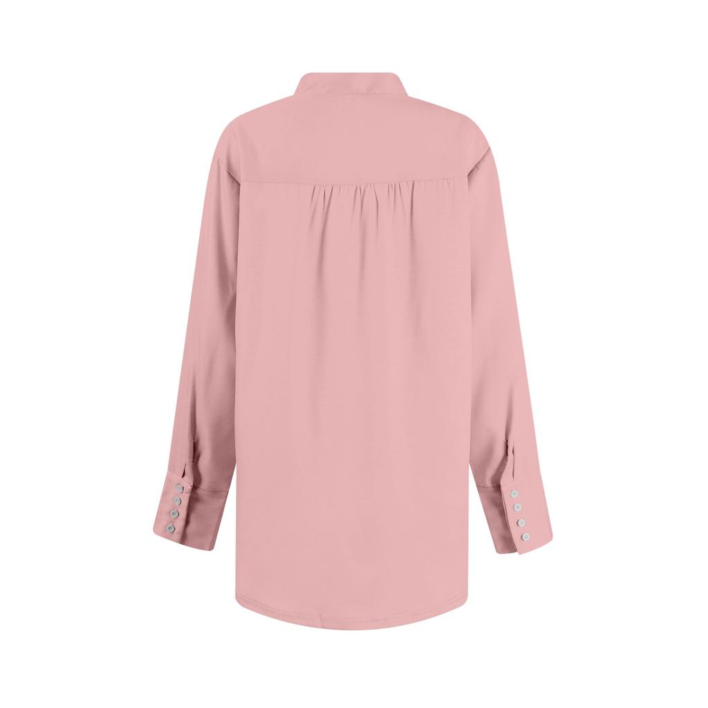 Women's Fashion Casual V-Neck Shirt Long Sleeve Top