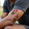 28pcs Temporary Tattoo Temporary Tattoo Stickers Potted Ferns Sunflower Vase White Lilies For Arms Women Chest
