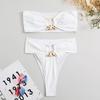 Elegant High Waist Bathing Suit with Unique Metal Detail for Fashion Forward Women Lightweight Beach Swimwear