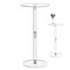Drink Side Table Clear Small Round End Table for Phones Food Snack and Drink Modern Transparent Acrylic Side Table for Living