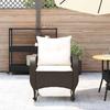 VidaXL Chaise à bascule de jardin avec coussins marron résine tressée, chaise à bascule d'extérieur, chaise à bascule de 4104194