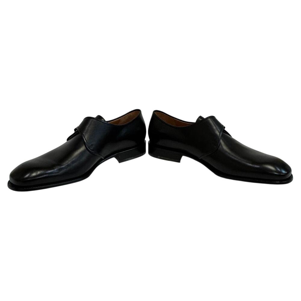 Salvatore Ferragamo Round toe Calfskin monkstrap shoes Other shoes black Calfskin Used