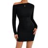 Modisches und elegantes schulterfreies plissiertes sexy Kleid für Damen