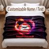 PSV Eindhoven FC Printed Flannel Blanket Custom Name Text Soft Warm Throw For Bedroom Holiday Gift