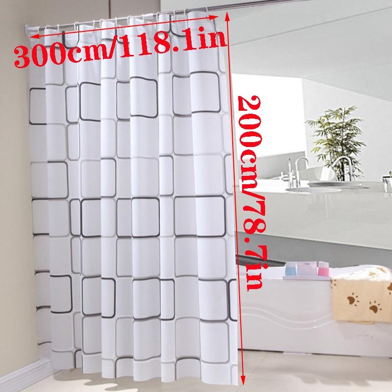 Elegante karierte Duschvorhang mit Haken Wasserdichte und verdickte Badezimmerabdeckung für moderne Räume