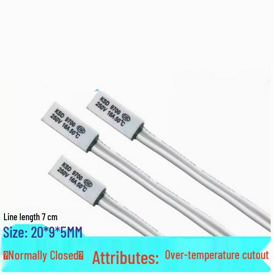 KSD9700 Ceramic Temperature Control Switch 10A, Normally Closed, 40°C - 150°C