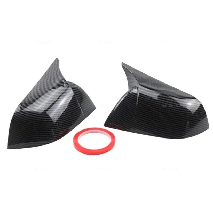 For Tesla Model 3 2017 2018 High quality ABS Carbon Fiber Horned Style Side Rear View Mirror Cover Cap