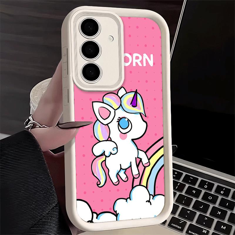 Phone Case for Samsung Galaxy A17 A16 A15 A14 A13 Pink Unicorn Rainbow A56 A36 A26 A55 A35 A25 A54 A34 A24 A53 A33 A23 A07 A06