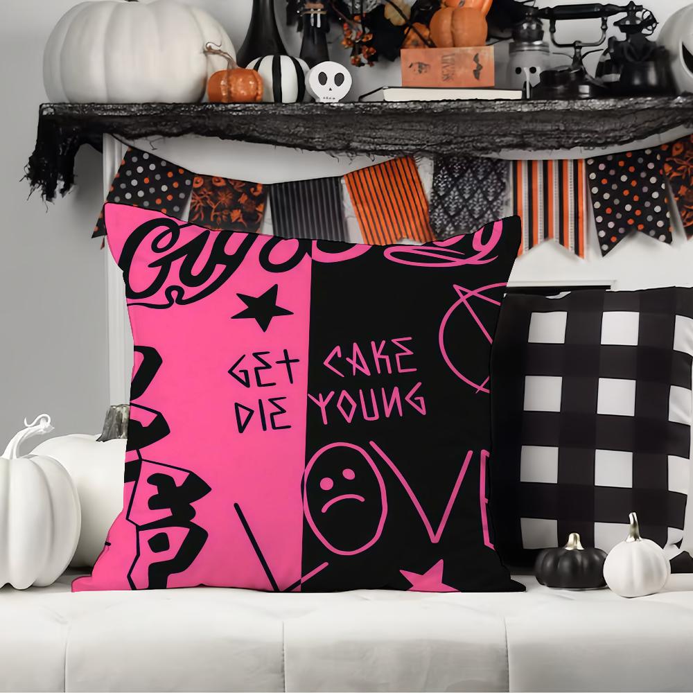 

American rapper L-Lil P-Peep Pillow Case Office Cushions Suitable For Sofa Car Bedroom Decorative Cushion Cover 12x12Inch