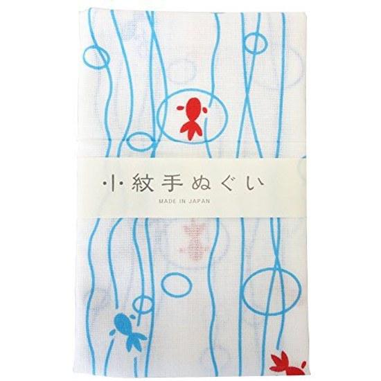 KOMESICHI Miyamoto-Towel Japan-made Komon Tenugui Japanese Pattern Izumikobai Basic 5-piece Set Asagao Goldfish Sakura Cotton NO3 Gift Approximately