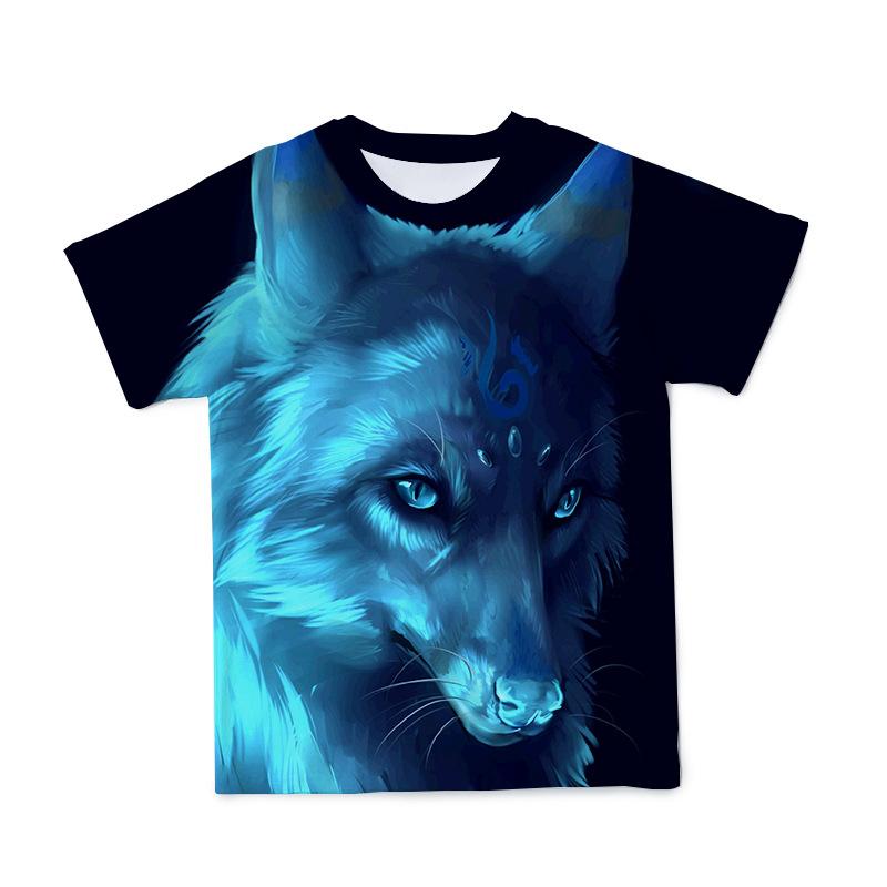 Sommer neue europäische und amerikanische Casual Graffiti Tier Serie 3D T-Shirt Rundhals Herren und Damen Plus Größe lose Kurzarm Shirt