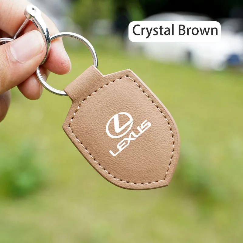 

Car Styling Keychain Leather Key Ring Decorative Gift For Lexus RX400h IS200 NX RX UX250h IS300h NX300h IS250 IS350 LS Ct200h коричневий