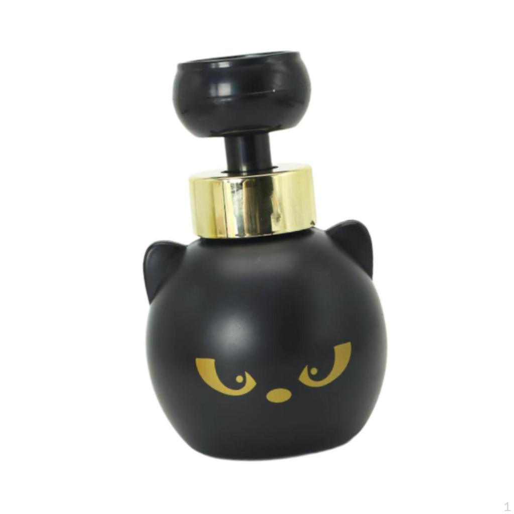 Cat Paw Foam Soap Dispenser Refillable Container 480ml Modern Black Kitten Hand for