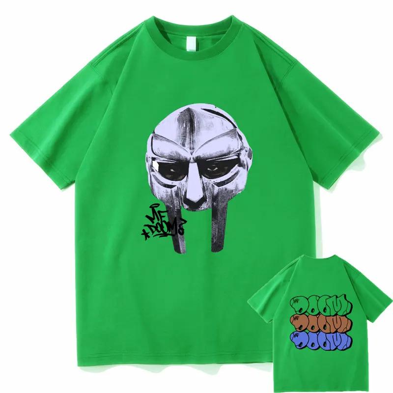 Rapper Mf Doom Mask Madlib Madvillain Graphic Print Tshirt Men Hip Hop Fashion Trend Tshirts Male Vintage Oversized T Shirts