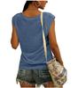 Damemote Ny Ensfarget Tank Top Sommer Bluser T-skjorte Uformell Loose Fit Basic skjorter Tank Tops