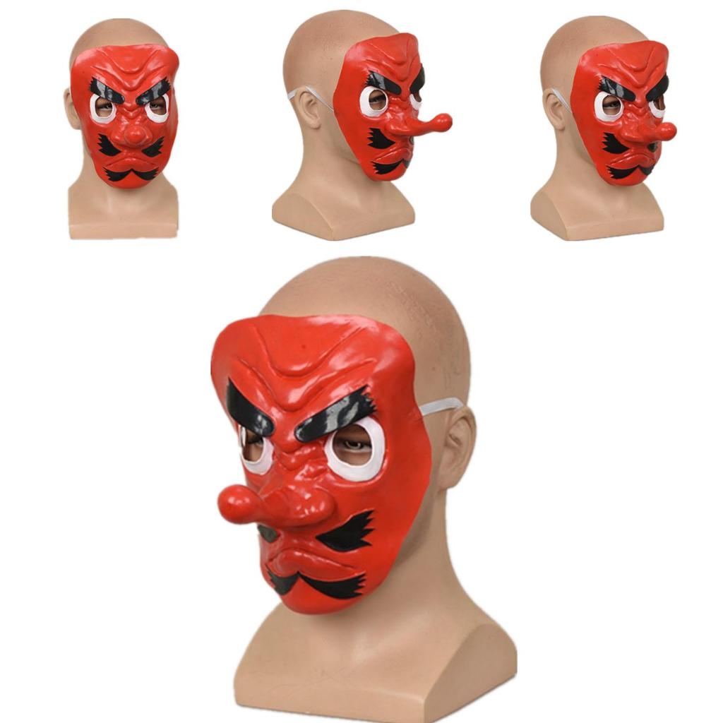 Demon Slayer Tengu Latexmaske Lustiges Kostüm-Requisit für Festivalfeiern und Veranstaltungen