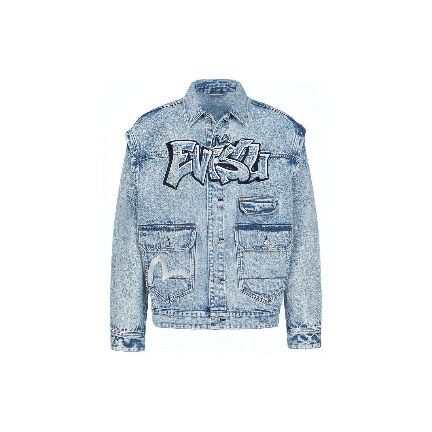 Fukujin Evisu Vintage Graffiti Logo Embroidered