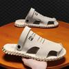 Men's shoes 2025 summer new large size breathable soft sole outdoor beach sandals wading one pedal dual-purpose cool slippers