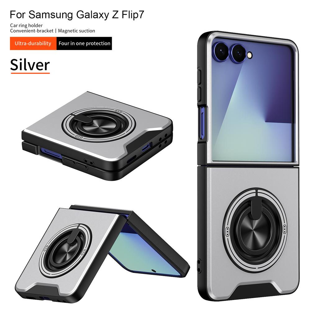 For Samsung Z Flip 7 Case Galaxy Z Flip 6 Cover Z Flip 5 7FE Magsafe Magnetic Fold Holder Military Armor Camera Protection Cover
