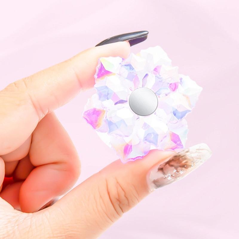 Flower Shape Nail Art Practice Stand Nail Holder Magnetic Practice Nail Stand False Nail Holder for Display Painting