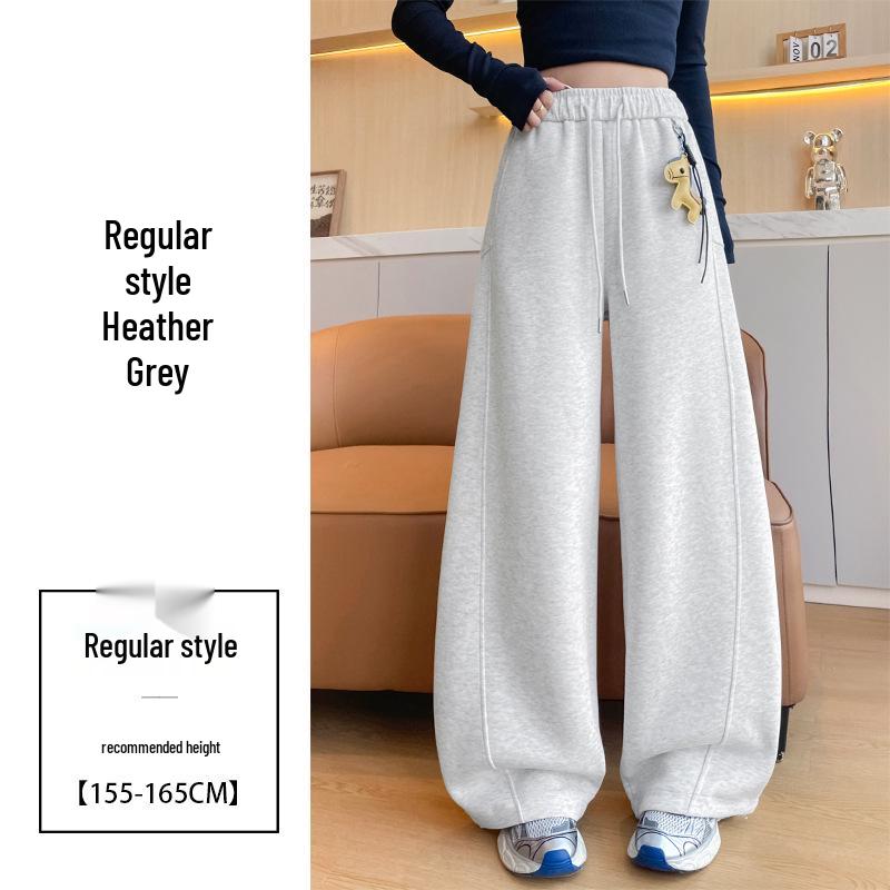 

Women s Casual Wide-Leg Scimitar Pants – 2026 Spring/Autumn Loose Cotton Sweatpants with Accessories L
