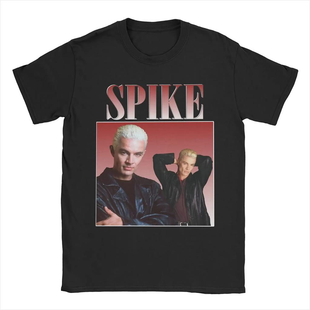 Buffys The Vampires Slayers Spike T Shirts Tee Womens Unisex Cotton Summer Harajuku Oversized Novelty Perfect for Buffys Lovers