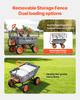 VEVOR Garden Dump Cart, 362 Kg Poly Dump Cart, Garden Carts Dumps Wagon with Storage Fence, 90 Degrees Quick-Dumps Mechanism