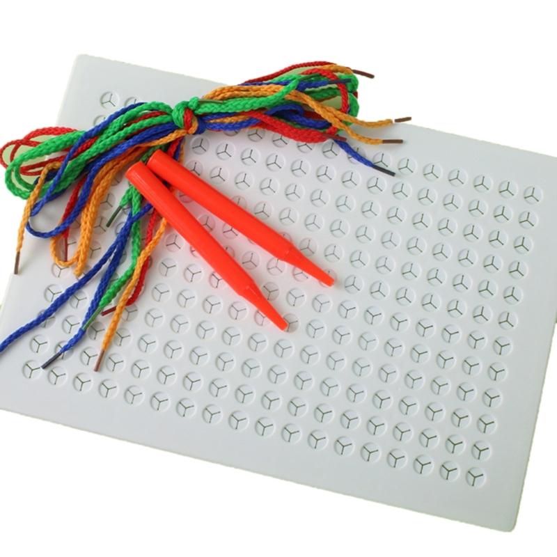 

Sensory Threading Board Pen Control Exercising Toy For Children Enhancing Fine Motor Skill for Indoor Entertainment 1