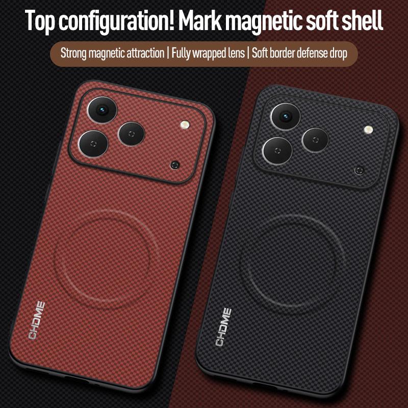 EUCAGR Für Tecno Spark 50 Hülle Auto Magnetische Halterung Handyhülle Für Tecno Spark 50 Silikon Stoßfest Vollständiger Schutz Rückseite