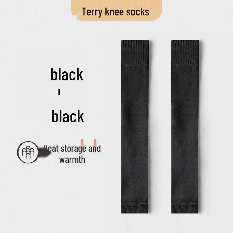 Verdickte Winter Kniehohe Stulpen und Überknie Frotteesocken