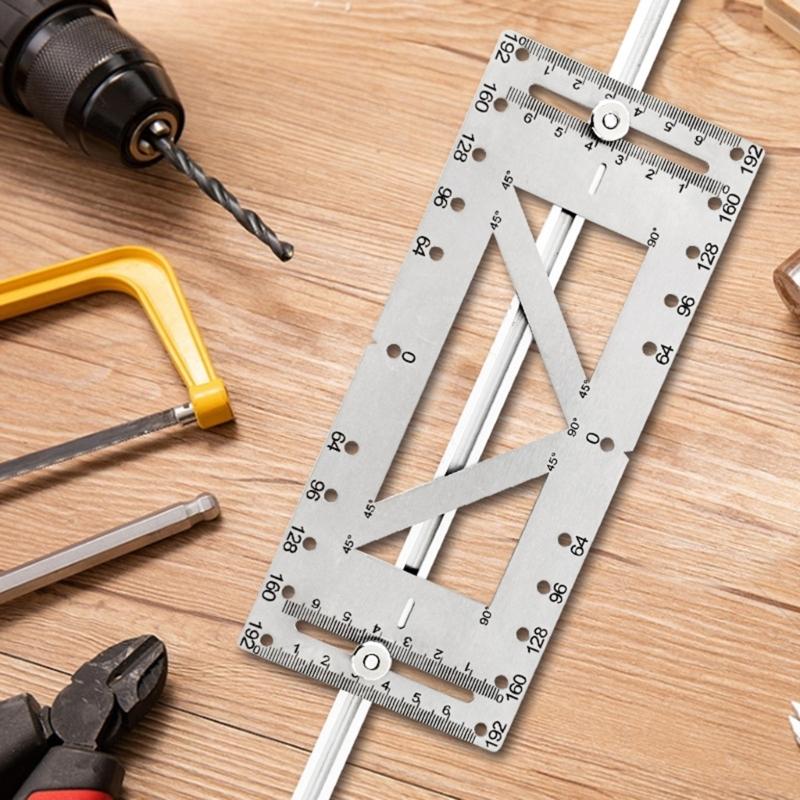 Universally Cabinet Door Handle Positioning Device Adjustable Cabinet Handle Template Guide For Precise Drilling Tool