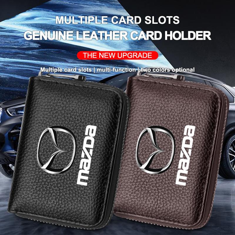 Kožená peněženka na řidičský průkaz, ID kartu, bankovní kartu do auta Styling pro Mazda 3 6 CX5 2 CX3 CX9 MX5 RX8 Demio MS CX5 2 Axela Demio Atenza MS GJI BK MP