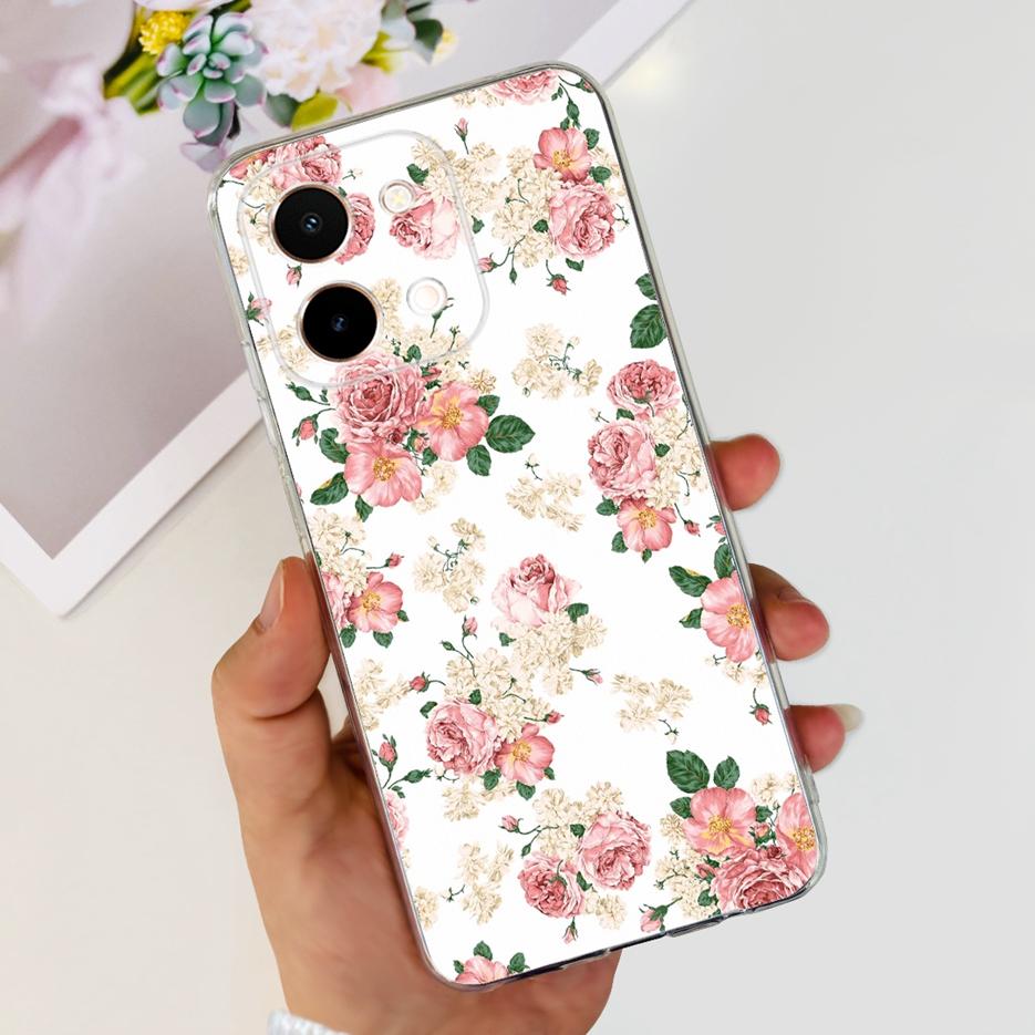 For Vivo Y28 4G Case V2352 Cute Cat Panda Painted Cover Soft Silicone Phone Case For Vivo Y28 Y 28 VivoY28 4G Funda 6.68'' Coque