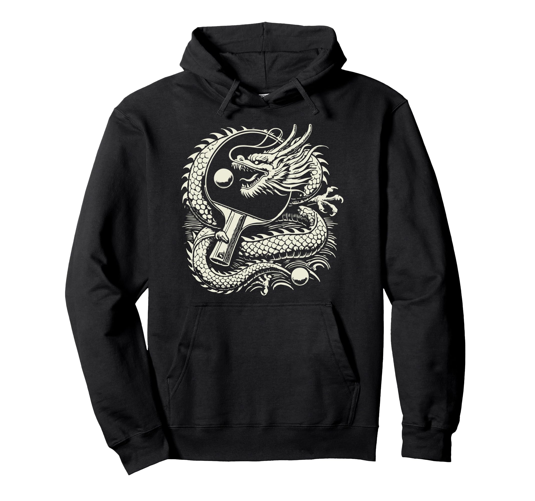 

Ракетка для настольного тенниса Dragon Толстовка с капюшоном с рисунком Dragon чёрный
