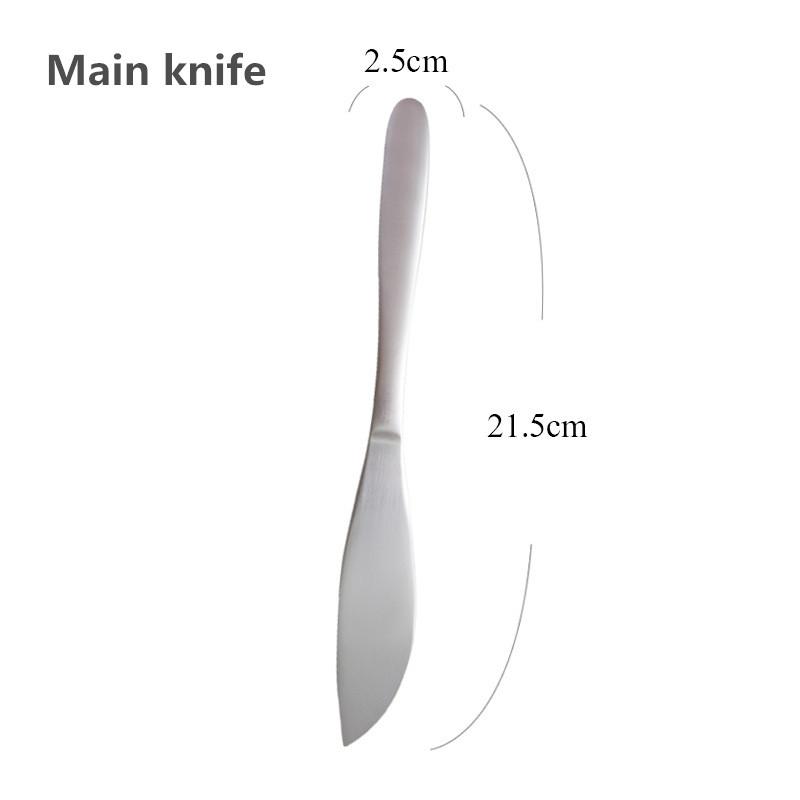 Broušené příbory z nerezové oceli 304 v japonském stylu pro domácnost, matné západní stolní nádobí