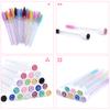 With Crystal Lash Mascara Wands Eyebrow Comb Spoolies Container Lash Brush Applicators Makeup Tools 50Pcs Eyelash Brush Tubes