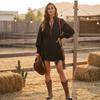 Damen Mode V-Ausschnitt Besticktes Kleid für Abendparty Cocktail Wear