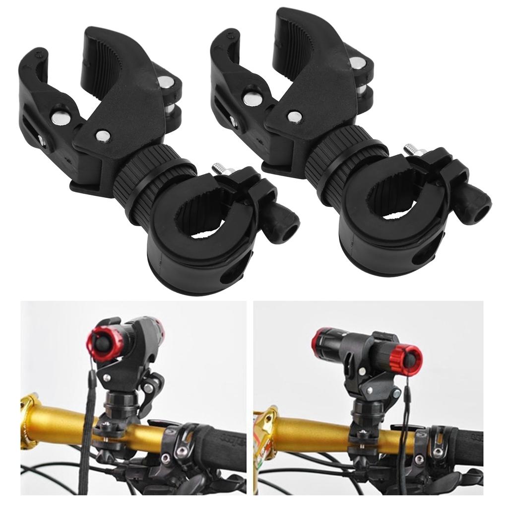 2Pcs Bike Light Mount Holder 360 Degree Rotatable Bicycle Flashlight Bracket Cycle Equipment