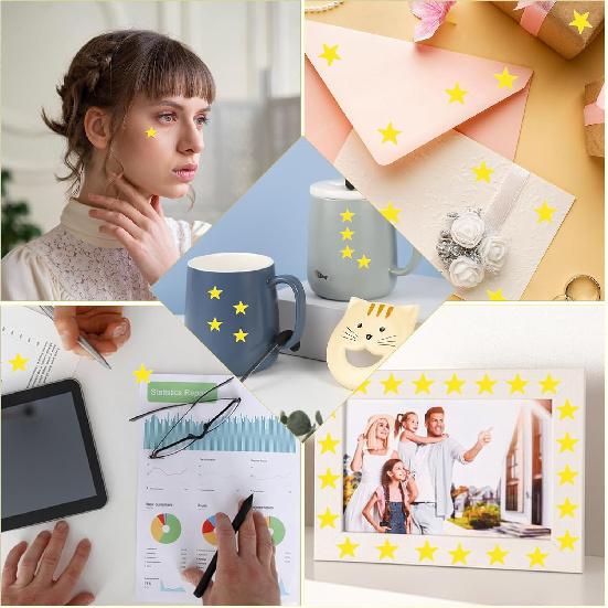 2160PCS Silver Gold Star Stickers, 40 Sheets Gold Star Stickers for Kids Reward 1.m/0.5 Inch Small Stars Sticker Mini Incentive Stars Sticker for Kid